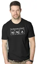 GILDAN Mens The Elements of Stealth (Ni-Nj-A) T-Shirt Funny Ninja Science Shirt