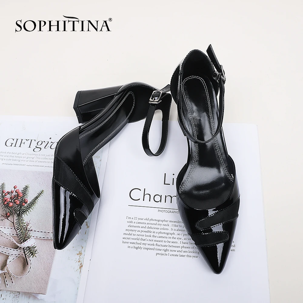 SOPHITINA/пикантные босоножки с острым носком Удобные высококачественные из