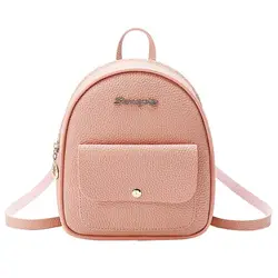 2019 Универсальный Новый Модный женский маленький рюкзак на молнии, кошелек с надписью, сумка для мобильного телефона, летняя элегантная