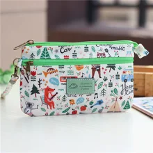 Хлопковые водонепроницаемые женские кошельки с животными, Детские кошельки, сумки для денег, мини-сумочки для телефона, женские сумки для девочек