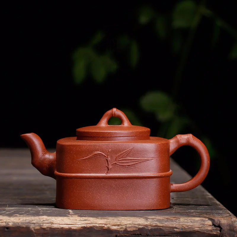

PINNY 270ML YiXing Bamboo Purple Clay Teapot Jiang Po Mud Purple Sand Tea Pot Traditional Chinese Kung Fu Tea Service