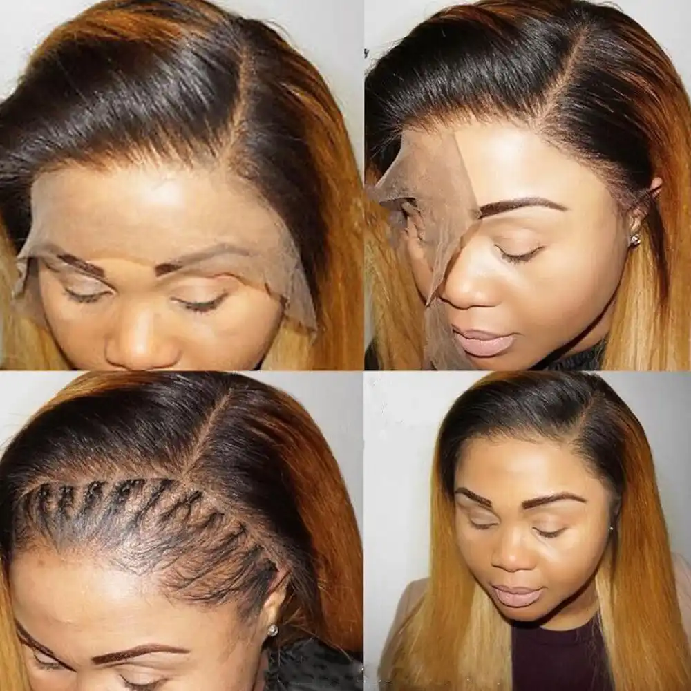 Ombre 13x6 Deep Part Lace Front Wig For Black Women 1b 27 Honey