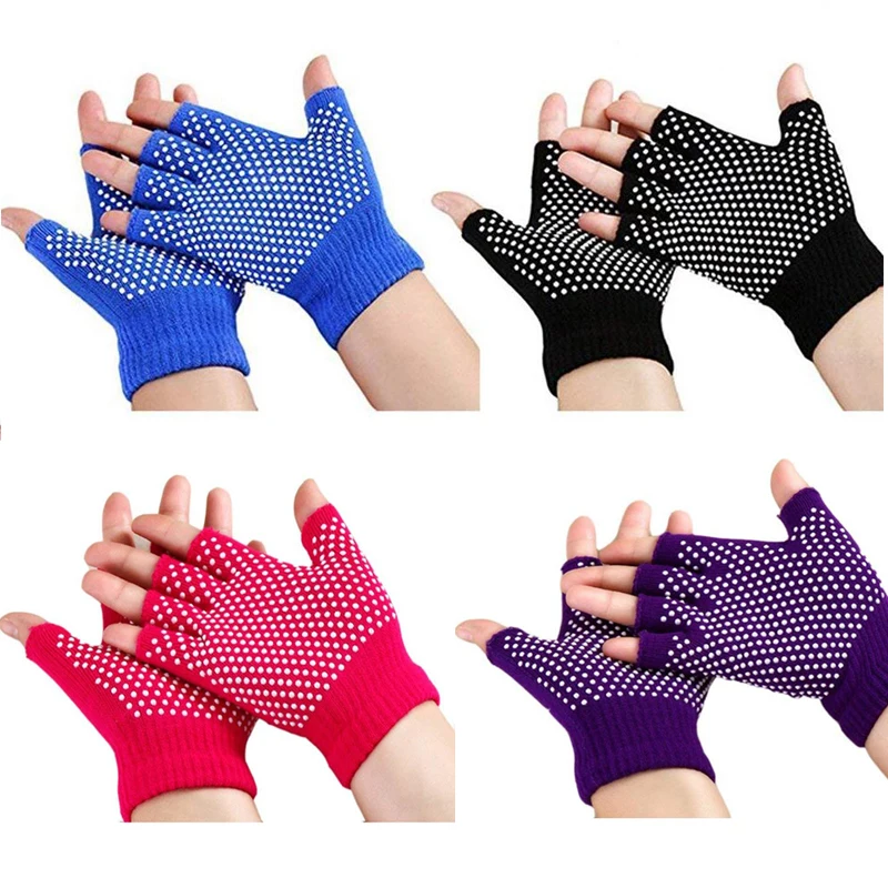 Women/Men Training Gym Gloves Body Building Sport Fitness Weight Lifting Gloves Soft Yoga Gloves Non-Slip Fingerless Design
