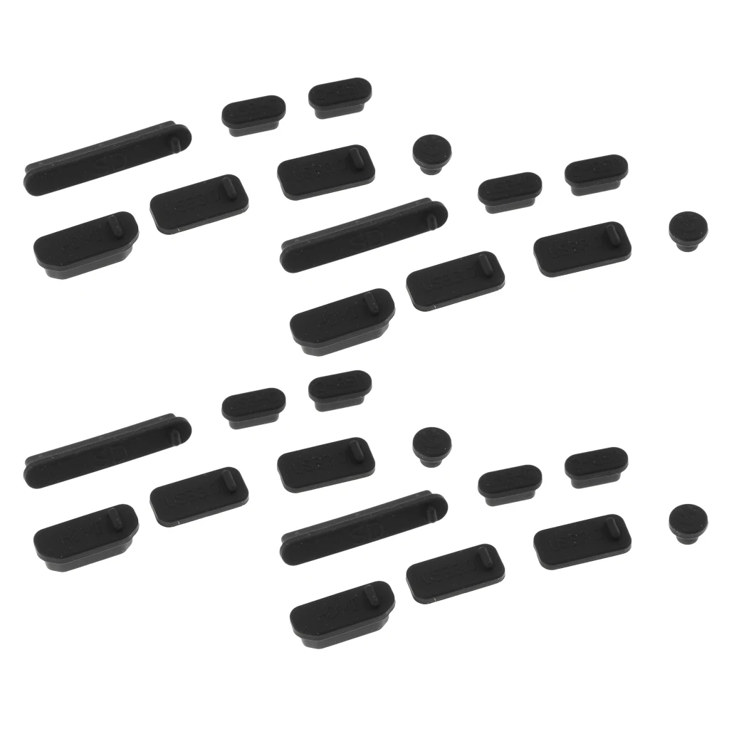 4Pack USB HDMI Audio Port Dustproof Plug Cover Stopper for Xiaomi PC black