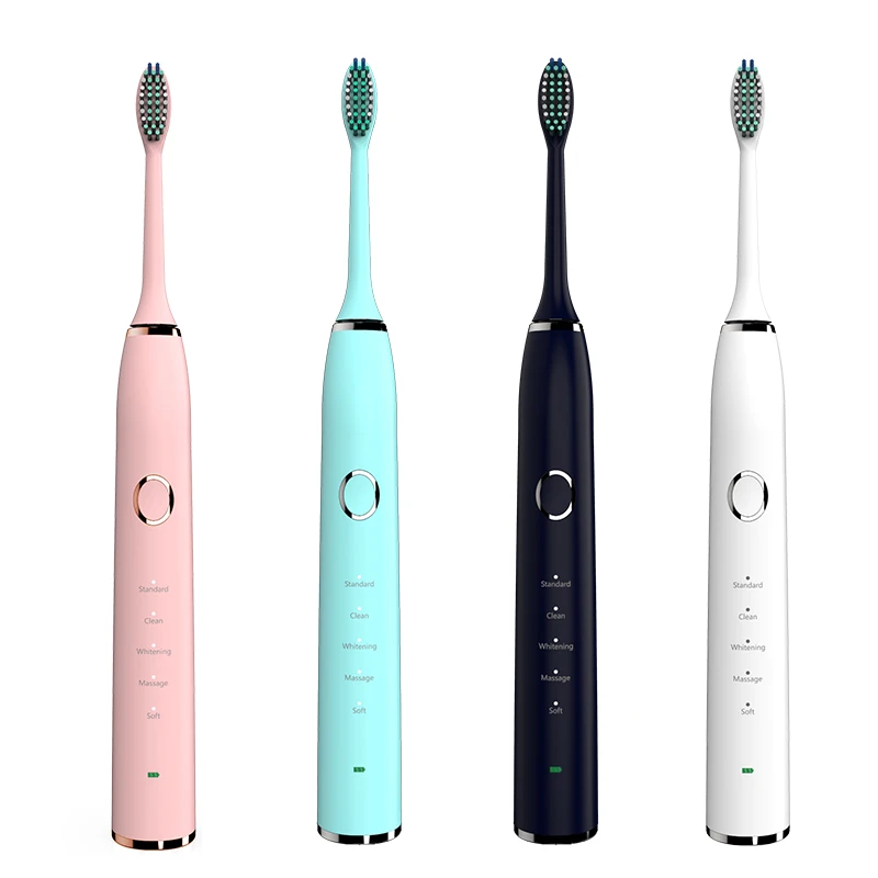 Ultrasonic Sonic Electric Toothbrush USB Rechargeable Tooth Brushes With 2 Pcs DuPont Replacement Time Brush Heads Waterproof Ultrasonic Sonic Electric Toothbrush USB Rechargeable Tooth Brushes With 2 Pcs DuPont Replacement Time Brush Heads Waterproof