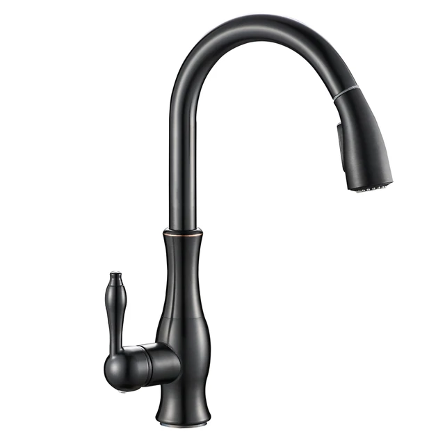 Best Price 4 Color Pull Down Kitchen Faucet Silver Single Handle Pull Out Kitchen Tap Single Hole Handle Swivel 360 Degree Water Mixer Tap 