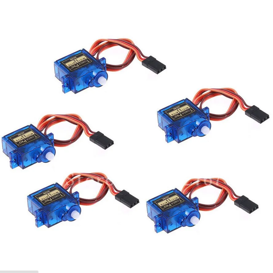 5pcs lot Tower pro SG90 RC Micro Servo 9g For Arduino Aeromodelismo Align Trex 450