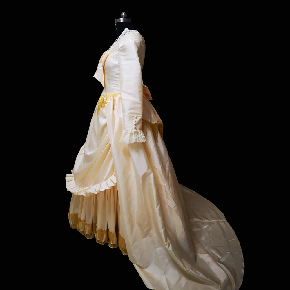 

2019 New champange victorian Halloween Cosplay dress Colonial Georgian Renaissance Gothic Historical dress D-337