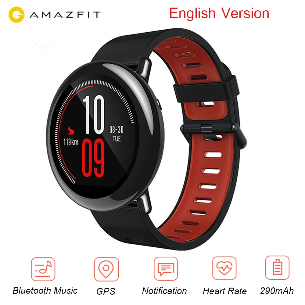 Huami AMAZFIT Smartwatch темп спортивные английская версия сердечного ритма мониторы gps
