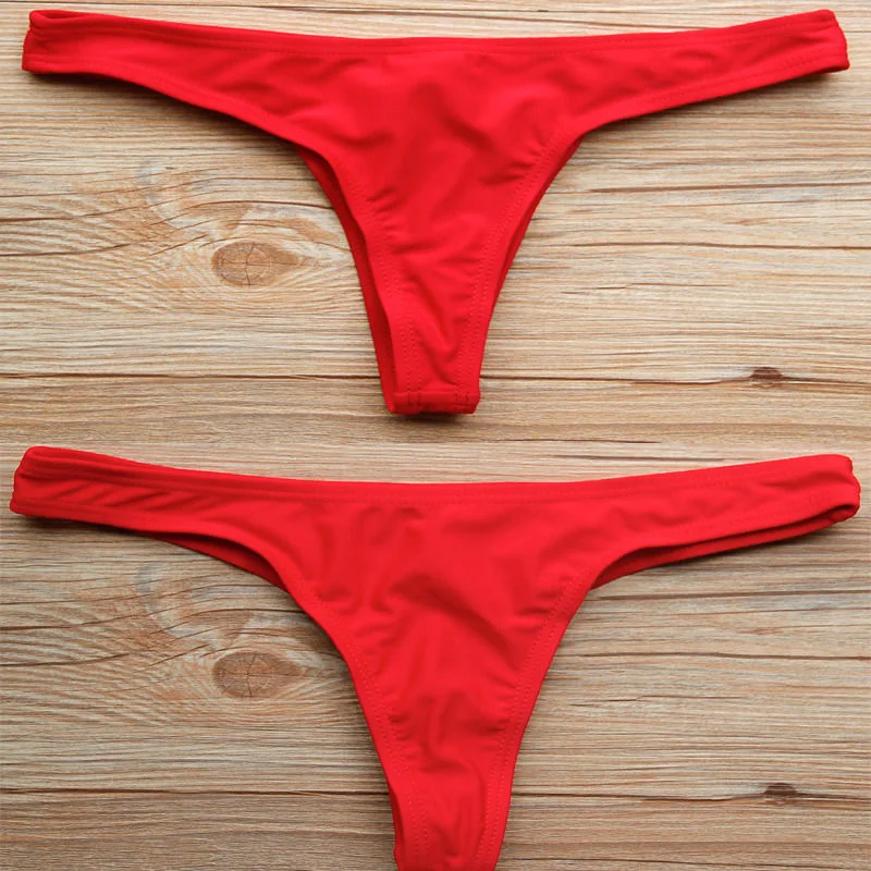 CROSS1946, новинка,, сексуальное Бразильское бикини, нижняя часть, женская одежда для плавания, купальник, дерзкий купальник, пляжный костюм, Прямая поставка - Цвет: Красный