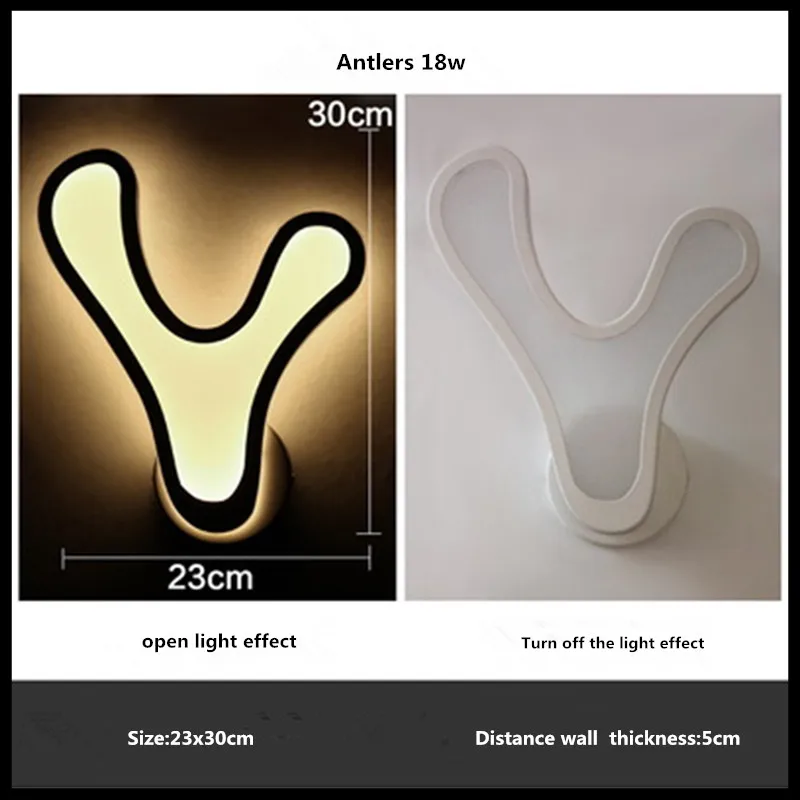 

Indoor 18W LED Wall Lamps AC110V/240V Acrylic Decorate Wall Sconce bedroom LED Wall Light