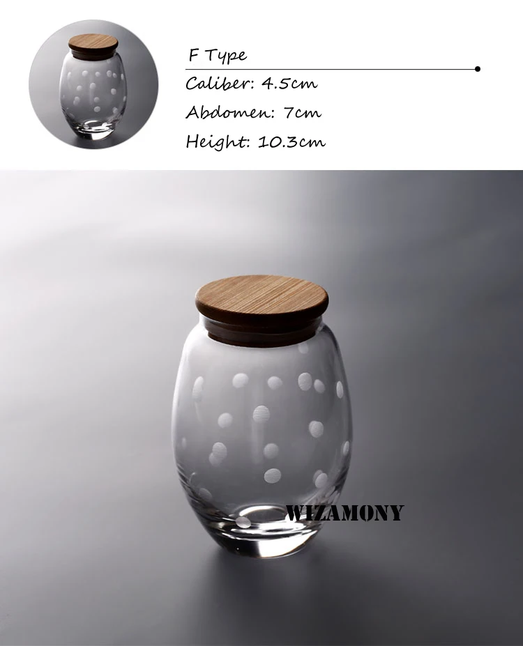 Wizamony чашка из боросиликатного стекла Caddy банка для чая канистра портативный хранение путешествия закрытые бутылки баночка еды, конфет