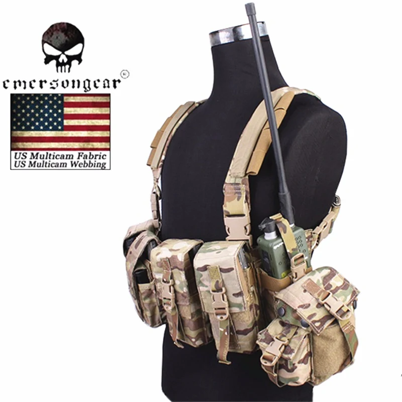 

Emersongear LBT 1961A-R Chest Rig Tactical Vest Airsoft Combat Gear USA Nylon Cordura EM2977 Multicam Black Khaki