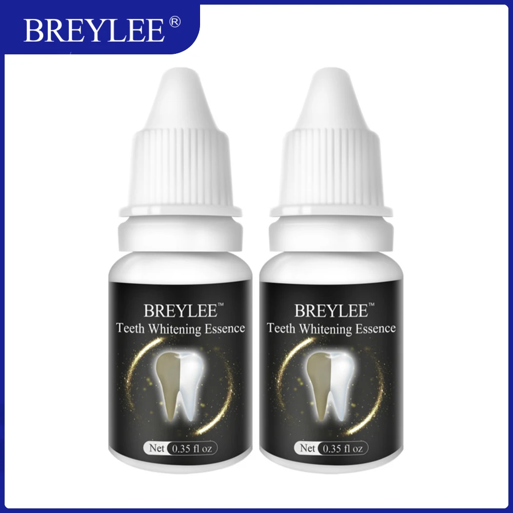 

2 PCS BREYLEE Teeth Whitening Essence Oral Hygiene Cleaning Serum Removing Stains Enamel Brightening Factors Dental Tools Care