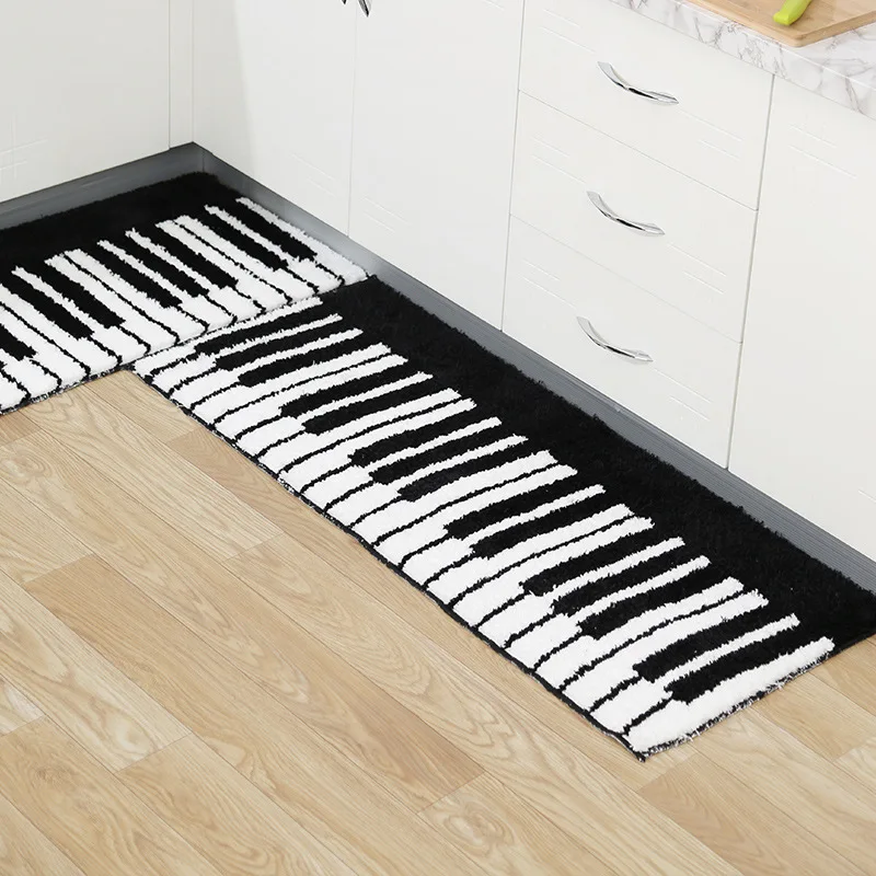 

Modern Piano Keyboard Indoor Entrance Doormat Home Decorative Area Rugs Carpet Anti-Slip Floor Mats Kitchen Bathroom Bedside Mat