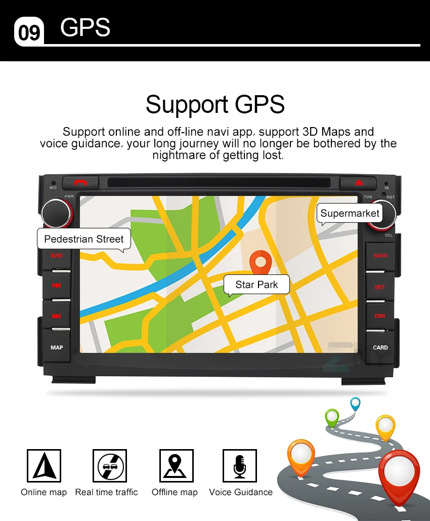 " Android 8,1 автоматическое радио GPS для Kia Ceed 2009 2010 2011 2012 автомобильный DVD стерео FM навигация WiFi Аудио Видео резервная камера