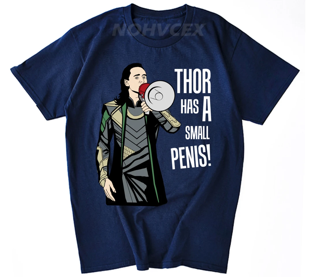 LOKI thor has a small penis забавная футболка новые футболки Забавные топы новинка