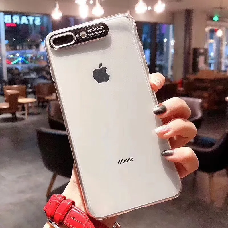 Металлический чехол для объектива камеры Iphone 7 6 S 10 8 Plus мягкий прозрачный IPhone X Xs Max