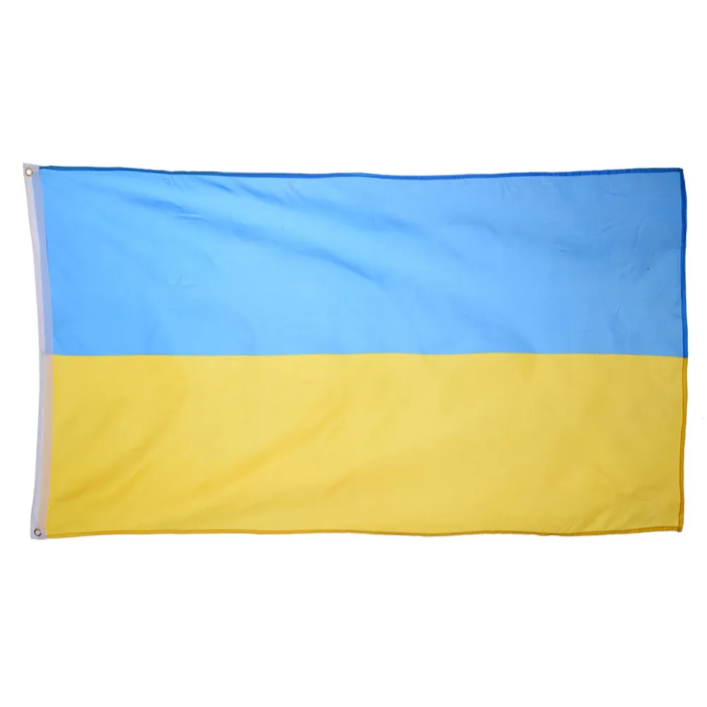 Высокое качество 90x150 см украинский флаг Полиэстер Национальный Баннер со страной украшения для дома