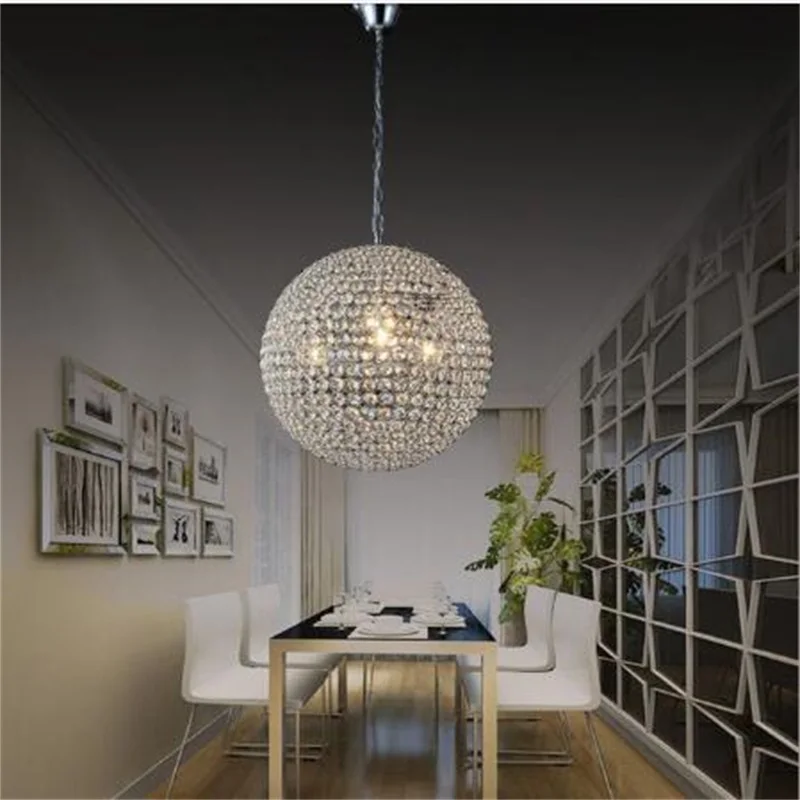 Big Discount Luxury led round crystal chandeliers restaurant chandeliers bedroom study crystal chandeliers for voltage 90-260V