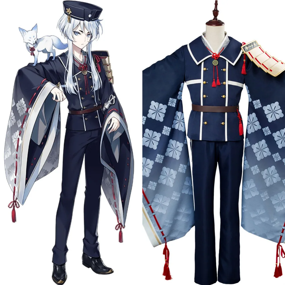 Костюм для косплея Touken Ranbu Hakusan Yoshimitsu шляпа Униформа полный комплект взрослый