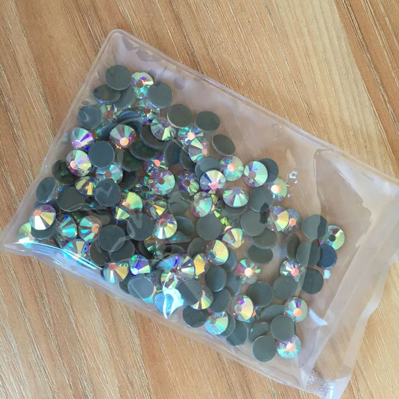 SS40 144 шт./пакет Crystal AB DMC Горячая фиксация Стразы с плоской задней поверхностью