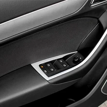 Для Audi Q3 2012 2013 левым двери автомобиля ручка держатель окна лифт переключатель Крышка отделка