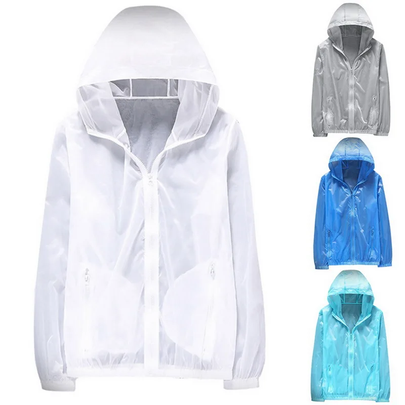 

Vertvie Men Summer Running Jackets Outdoor Sports Quick Dry Hooded Jacket Anti-UV Skin Jacket Cycling Travel Coat Windbreaker