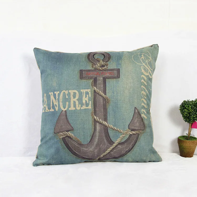 

2015 Wholesale New composite anchor flax linen pillow nap pillow coreless home can be mixed batch 45*45CM