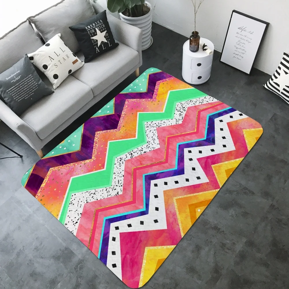 

Nordic Style Geometry Print Carpet for Living Room Bedroom Soft Carpets Bathroom Floor Door Mat Home Decor Large Area Yoga Rug