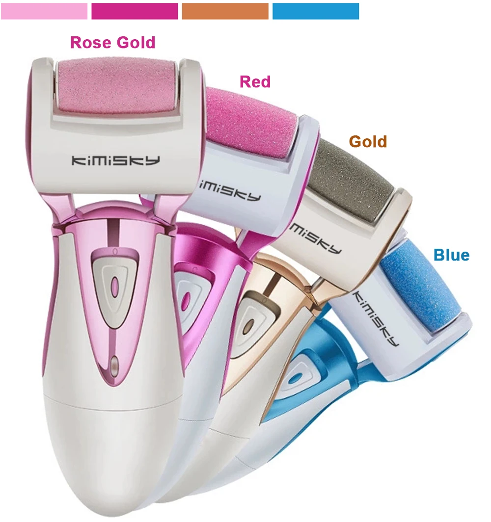 Recarregável à Prova Cuidados com os Pés Kimisky Azul Água Ferramenta Pedicure Callus Remover pé Pés Pele Morta Esfoliante 7 ps Rolos Cabeças d' 14 Instrumento cuidados c pés
