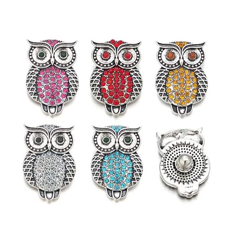 

Hot Owl 038 Flower 3D 18mm Metal Snap Button For Bracelet Necklace Interchangeable Jewelry Women Accessorie Findings