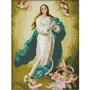 

5D Diy Diamond Painting Cross Stitch Religion Icon of Leader Diamond Mosaic True Religious Women Diamond Embroidery Z4505