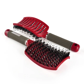 

Hair Comb Scalp Massage Comb Hairbrush Bristle&Nylon Women Wet Curly Detangle Hair Brush for Salon Hairdressing Styling Tools