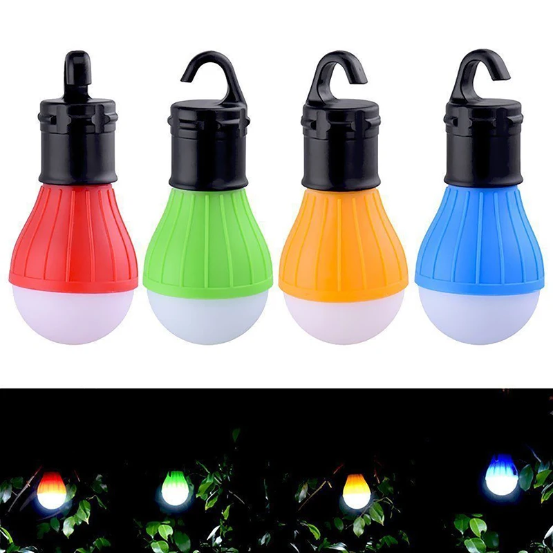 4 Colors Mini Portable Lantern Tent Light LED Bulb Emergency Lamp Waterproof Hanging Hook Flashlight Outdoor Camping