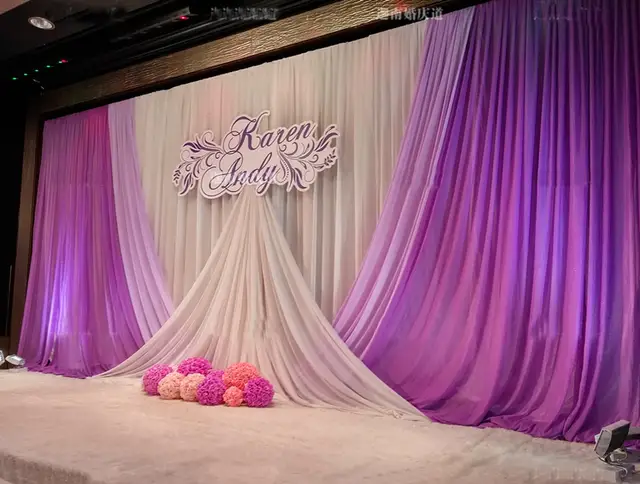 Lilac Secret Purple Wedding Backdrop Stage Curtain Wedding