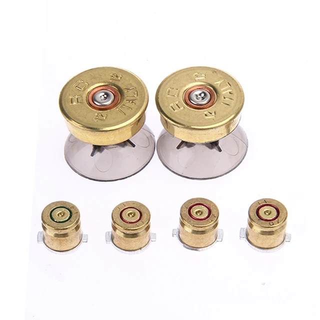 Best Offers  2pcs Thumb Sticks Metal Buttons Set Game Controller Console Replacement Fixing Repair Parts for PS4 for XBox One Controller 