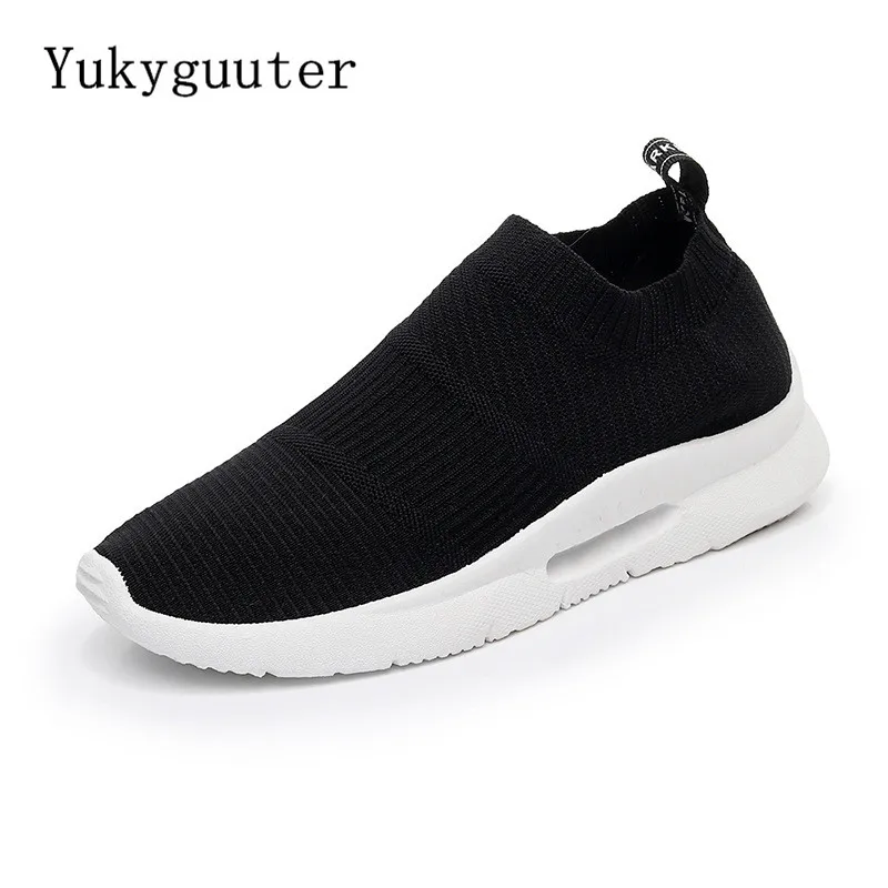 Woman Sport Running Shoes Flats Outdoor Sneakers 2018 Summer Mesh Breathable Couple Lightweight Athletic Women Slip On Platform | Спорт и