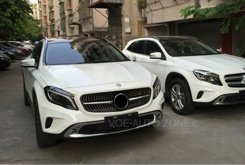 VOE X156 Diamond Стиль серебро передний гонки гриль решетка для Mercedes-Benz X156 гла-класс GLA180 GLA200 GLA250 GLA45