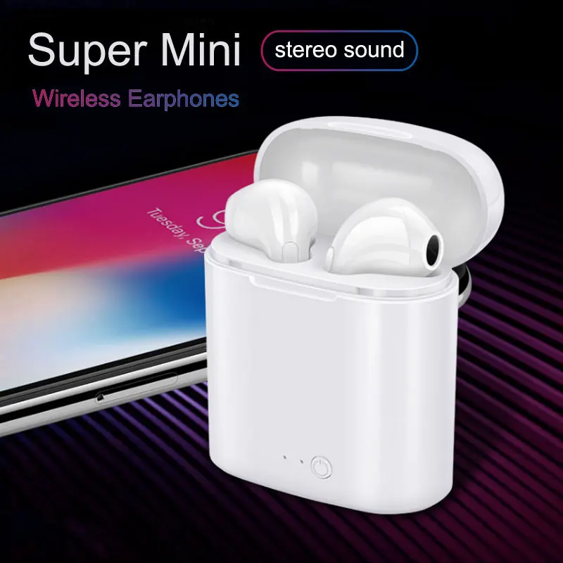 

Wireless Bluetooth Earphone i7s TWS Inear Stereo Earbud Headset With Charging Box Mic For All Smart Phone