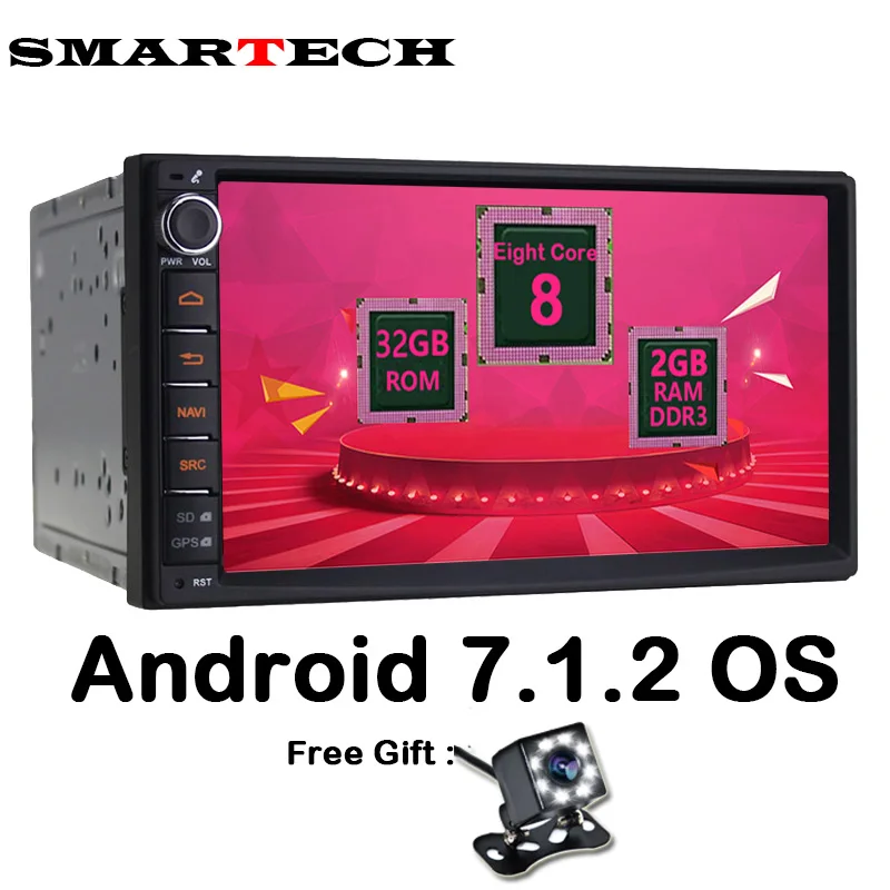 

SMARTECH 8Core 2Din Android 7.1 Universal Car Multimedia Player Stereo Radio Audio GPS Bluetooth Wifi Car Intelligent For Nissan