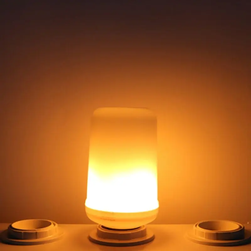 

E27 AC 85-265V LED Flame Lamp Flickering Fire Simulation Light Gravity Sensor Decor 4Lighting Modes