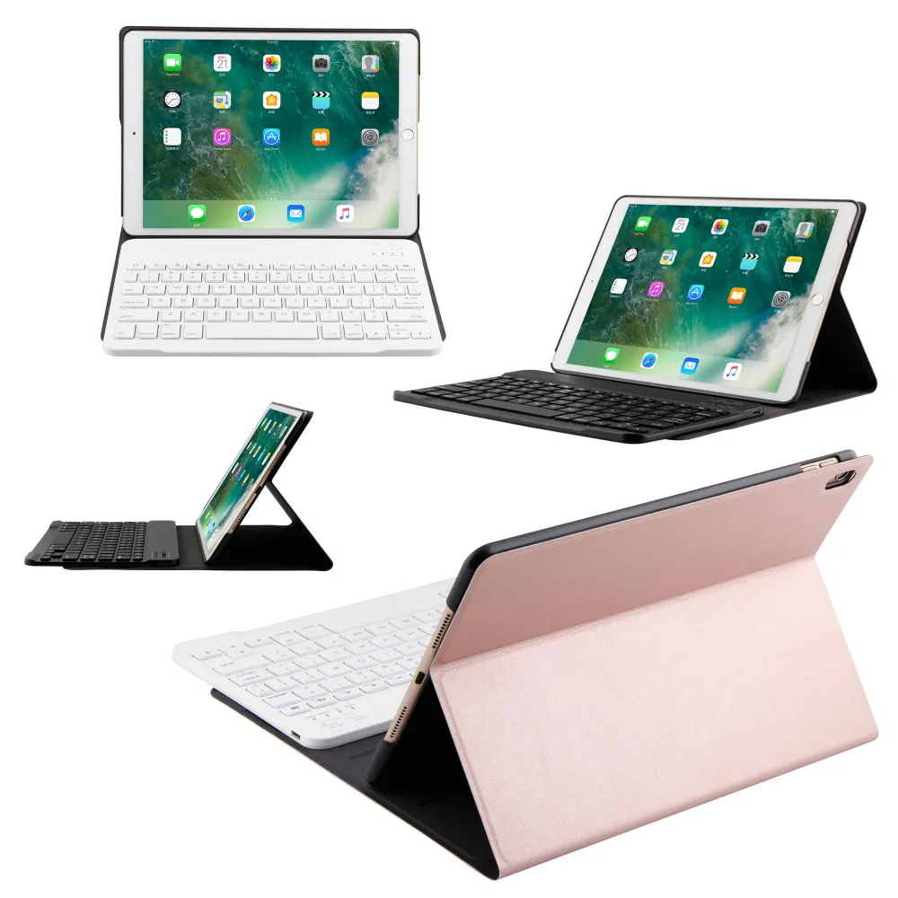 

Russian/Spanish Ultra Slim Wireless Bluetooth 3.0 Keyboard Stand Funda Skin Cover Case For Apple iPad Pro 10.5 10.5 inch Tablet