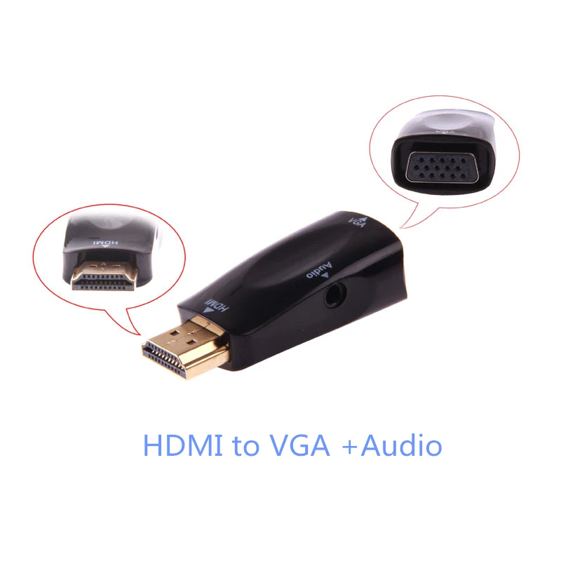 Rankman HDMI لمحول VGA محول مع الصوت كابل دعم HD 1080 P ل PC TV Xbox PS3 العارض Rankman HDMI لمحول VGA محول مع الصوت كابل دعم HD 1080 P ل PC TV Xbox PS3 العارض