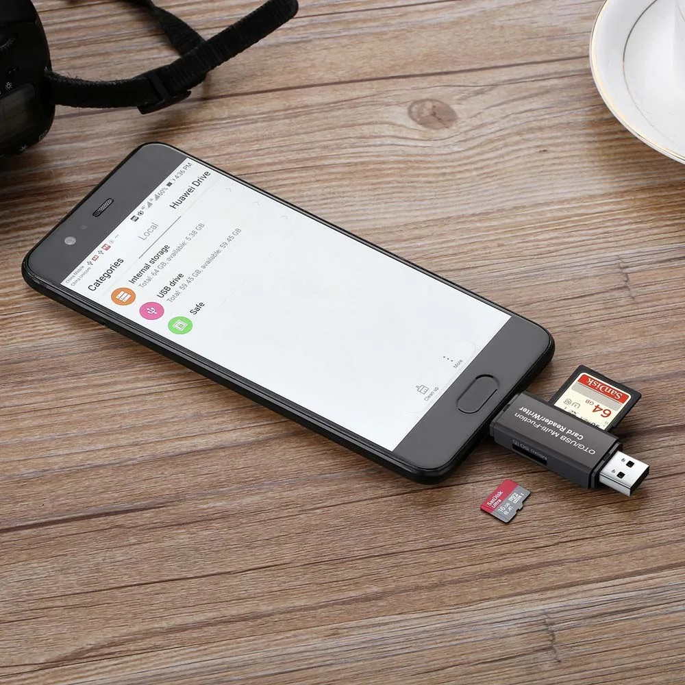 2 в 1 memery карты устройство для чтения Micro USB OTG к USB 2,0 адаптер SD кард-ридер для Android телефон планшет ПК