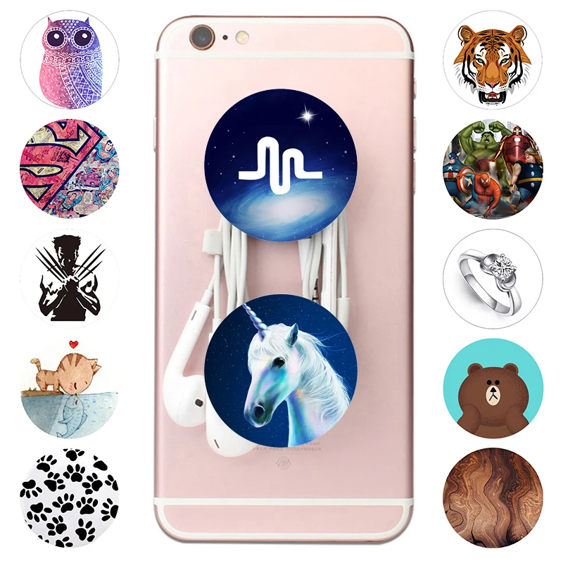 

2019 Young Musical Fly Pop Socket for Mobile Phones Expanding Stand and Grip Phone Holder Phones Ring Portable PopSocket