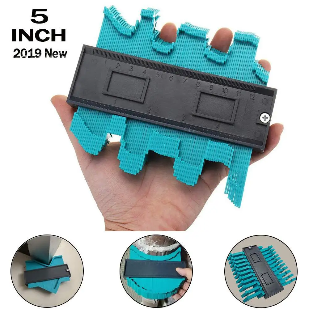 

5-Inch Plastic Contour Gauge Useful Measure Tools Duplicator Plastic Contour Copy Irregular Shapes Wood Marking Tool For Special