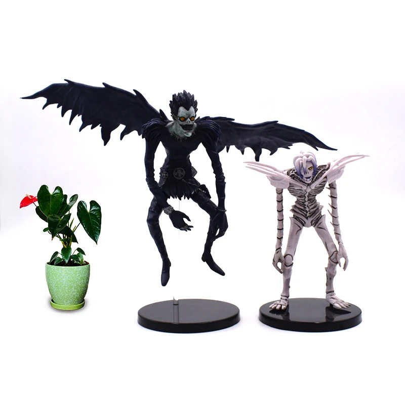 

2 PCS/lot Anime Death Note God Of Death Ryuuku Rem PVC Action Figure Doll Collectible Model Baby Toy Christmas Gift For Children