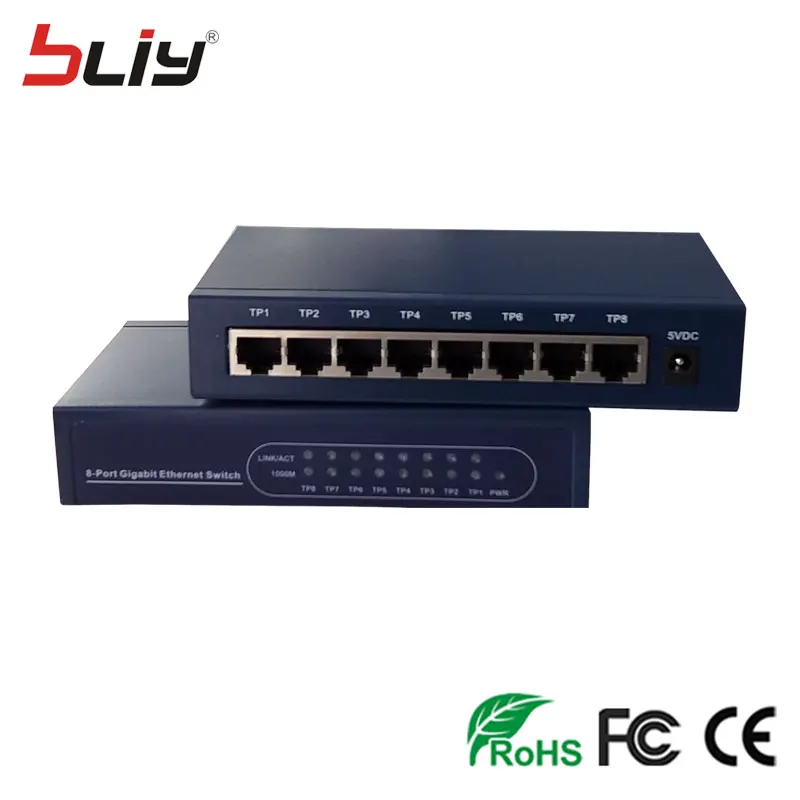 8GE гигабитный коммутатор 8 10/100/1000M rj45 UTP LAN порт Настольный сетевой Переключатель концентратор для LAN