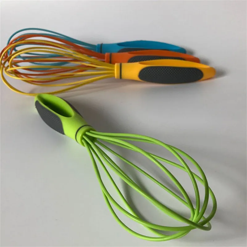 240pcs/lot 10 Inches Hand Egg Mixer Silicone Balloon Whisk Milk Cream Frother Kitchen Utensils for Blending Stirring